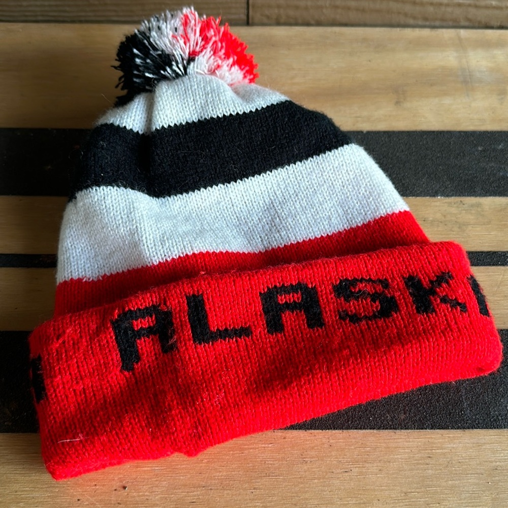 Vintage Alaska beanie with Pom